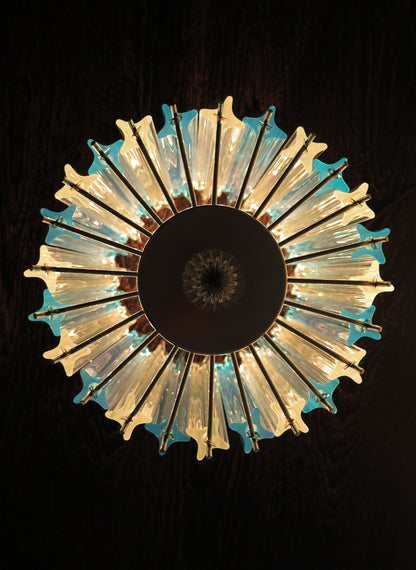 Murano Bordlampe | 24 Klare Blå Prismeglass