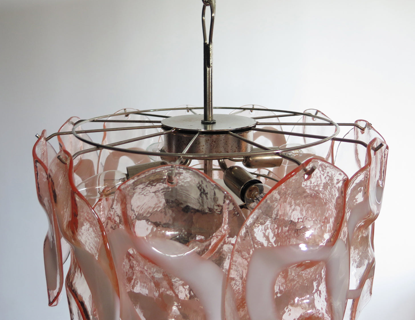 Murano Lysekrone | 23 Rosa Crostoliglass