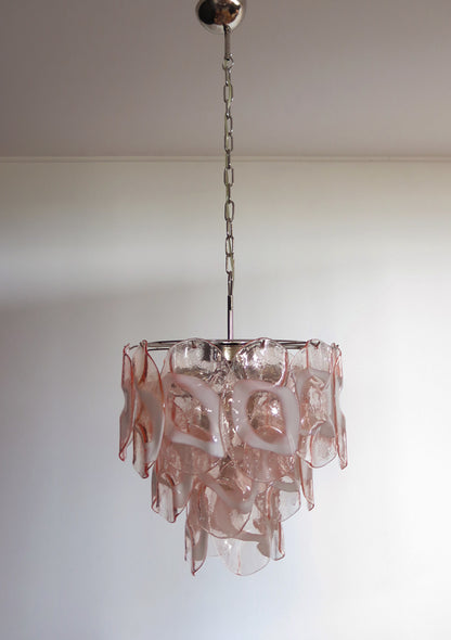 Murano Lysekrone | 23 Rosa Crostoliglass