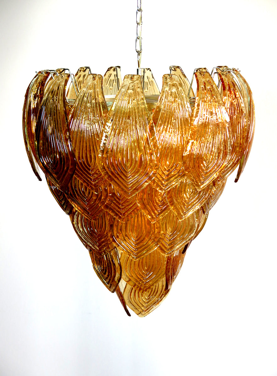 Murano Chandelier – 52 Yellow Felci Glass – Murano Classics