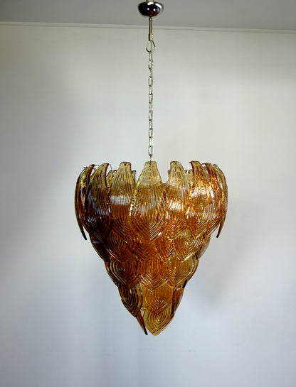 Murano Lysekrone | 52 Gule Felciglass