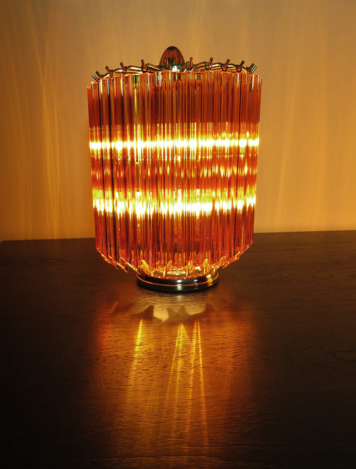 Murano Bordlampe | 24 Gule Prismeglass