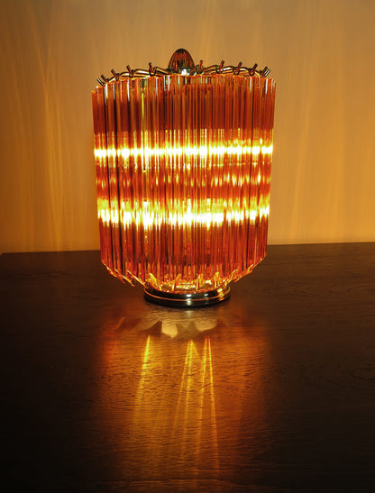 Murano Bordlampe | 24 Gule Prismeglass