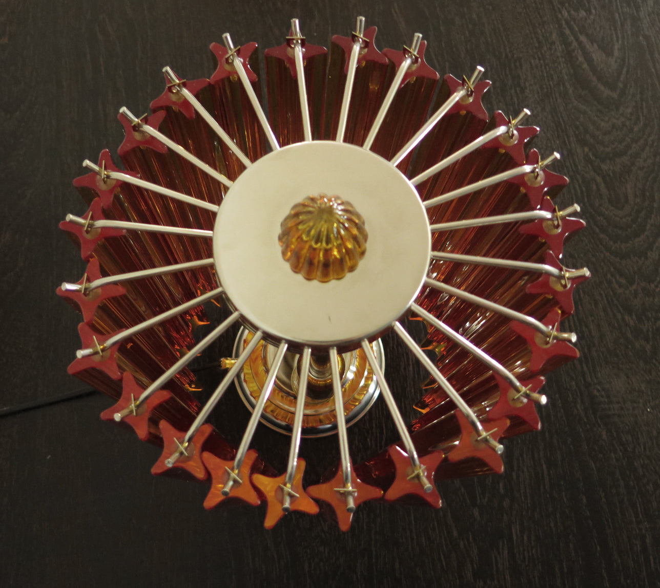 Murano Bordlampe | 24 Gule Prismeglass