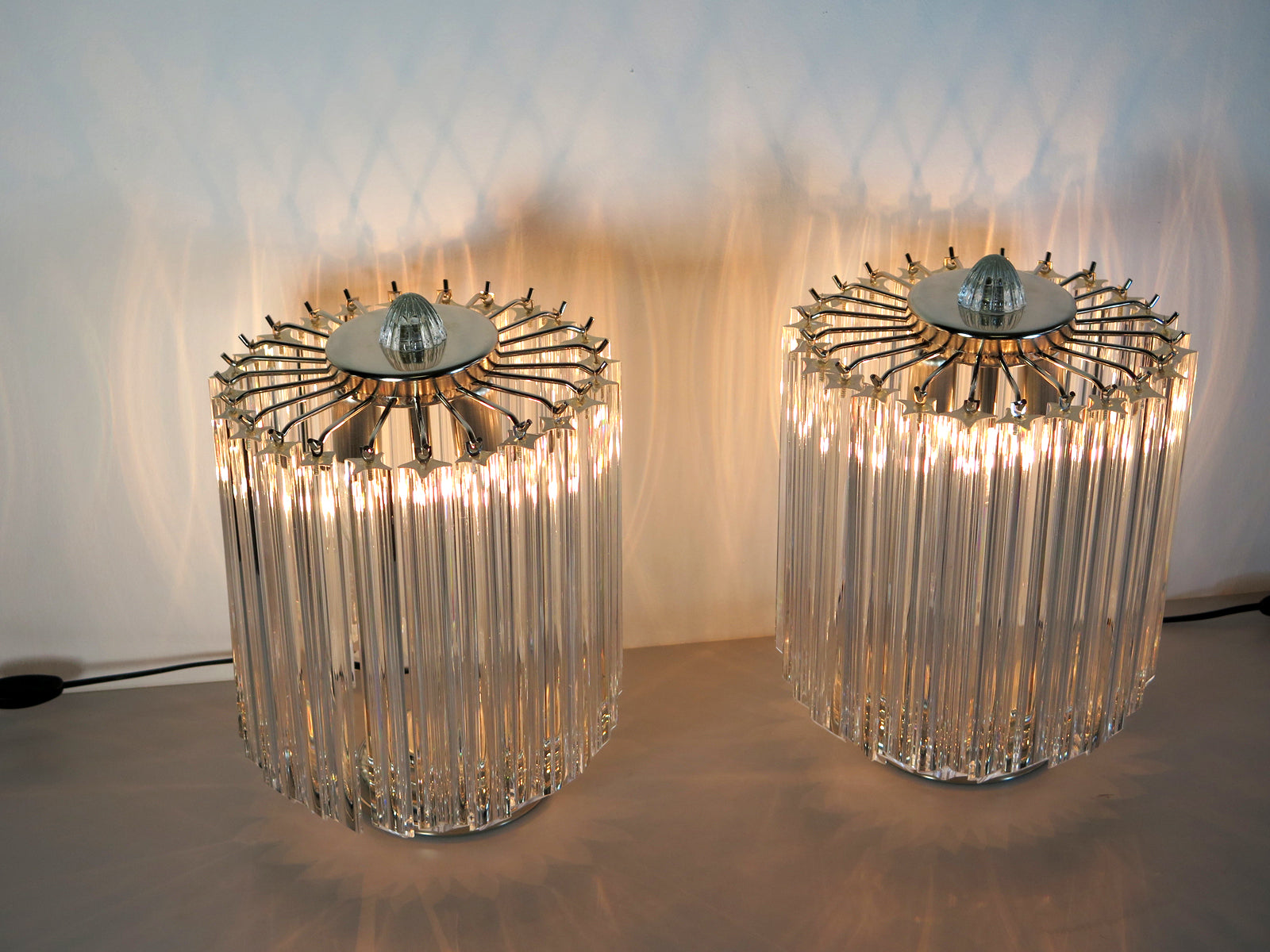 Murano Bordlampe – 24 Klare Prismeglass – 2 stk – detalj 4 – Murano Classics