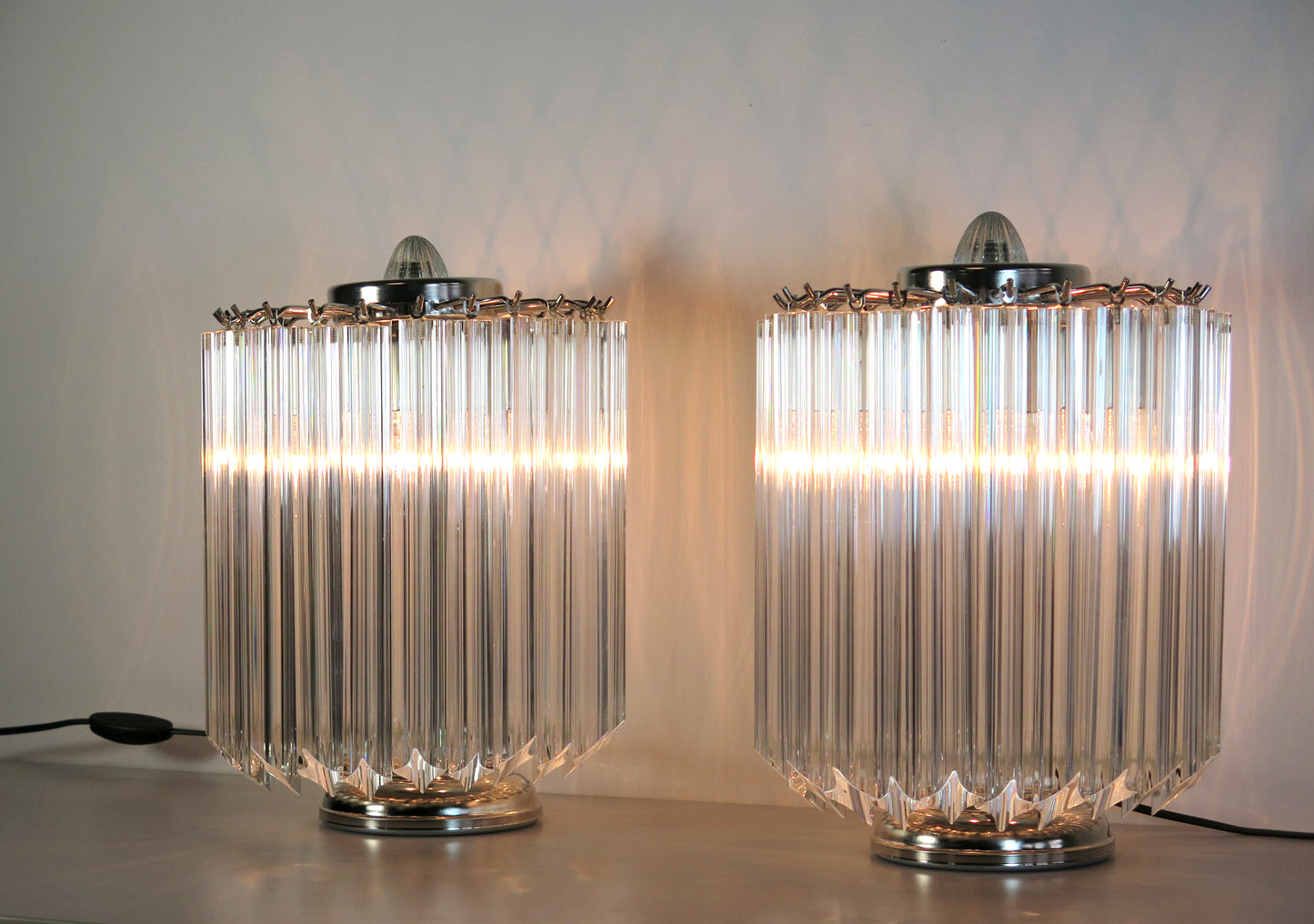 Murano Bordlampe | 24 Klare Prismeglass