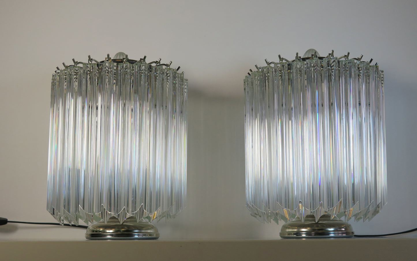 Murano Bordlampe | 24 Klare Prismeglass