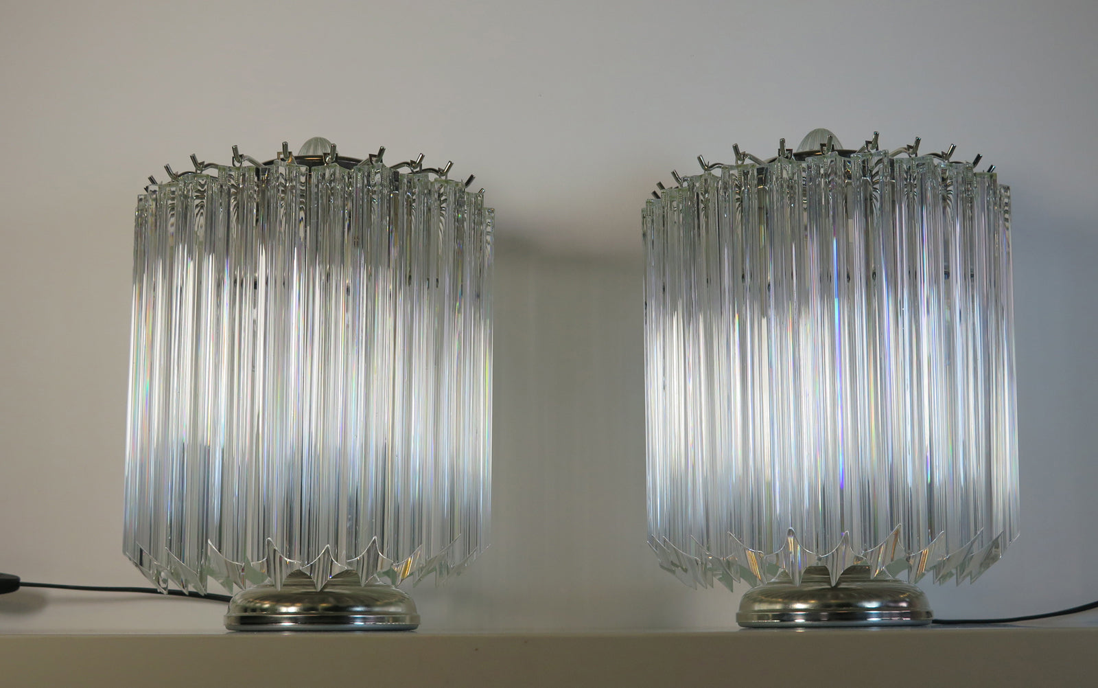 Murano Bordlampe | 24 Klare Prismeglass