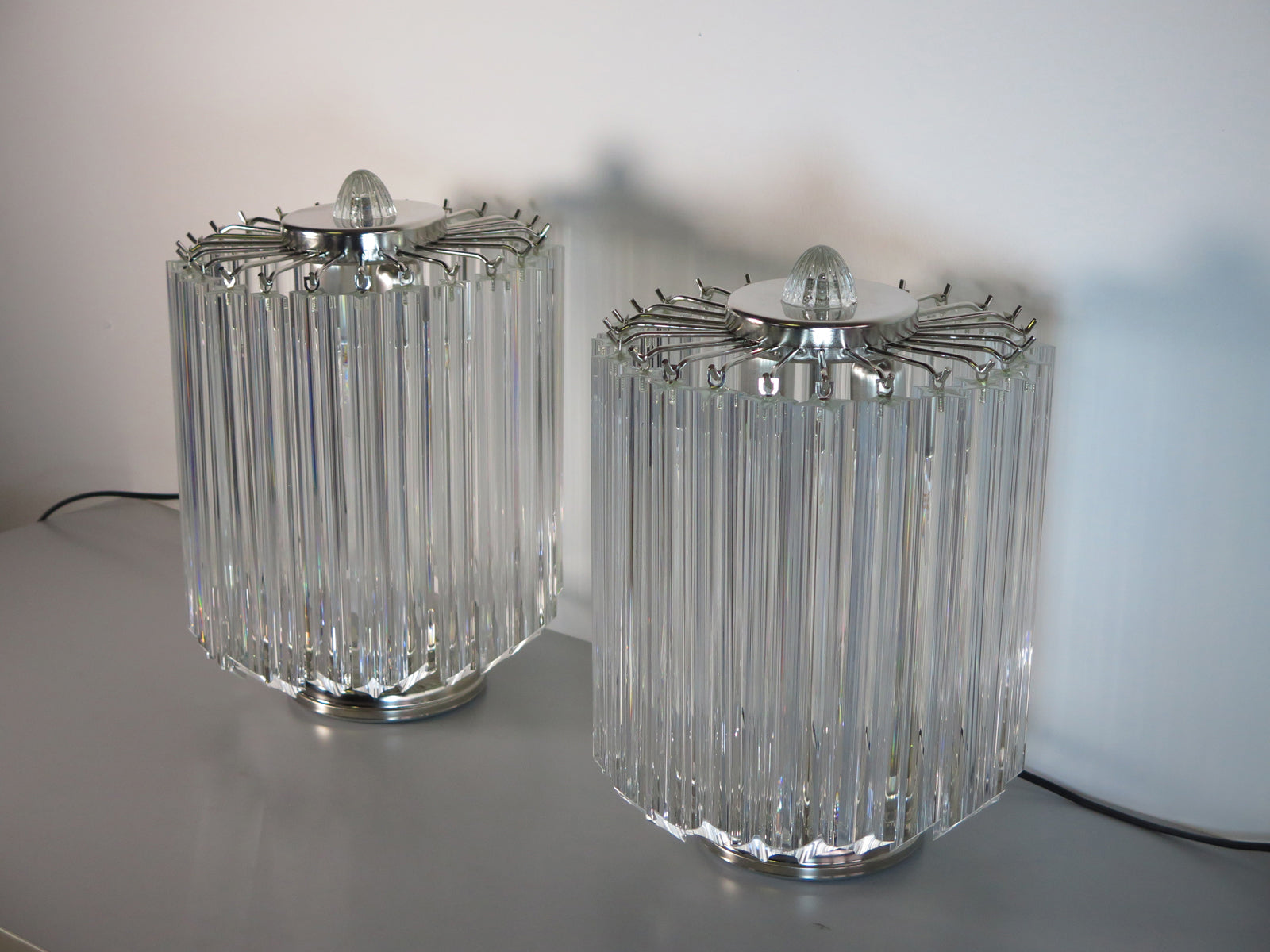 Murano Bordlampe | 24 Klare Prismeglass