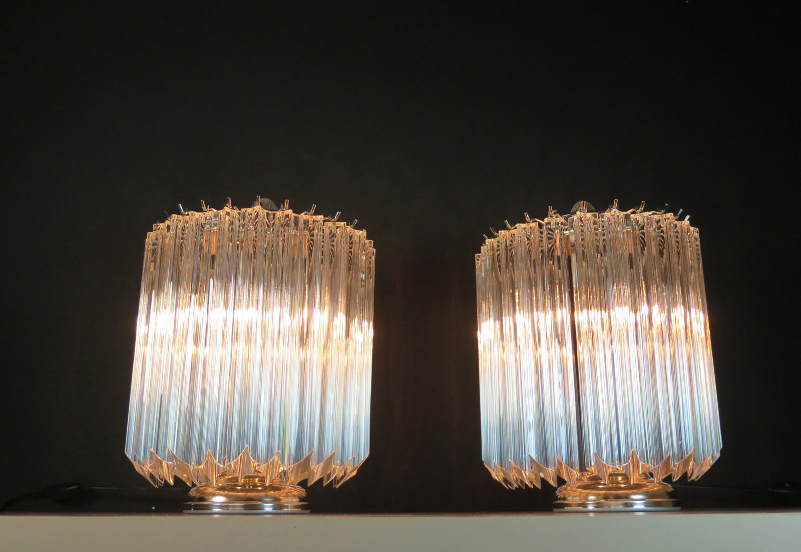 Murano Bordlampe – 24 Klare Prismeglass – 2 stk – detalj 9 – Murano Classics