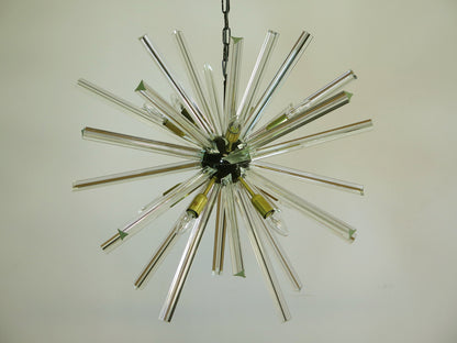 Murano Lysekrone | 30 Klare Iris Sputnik