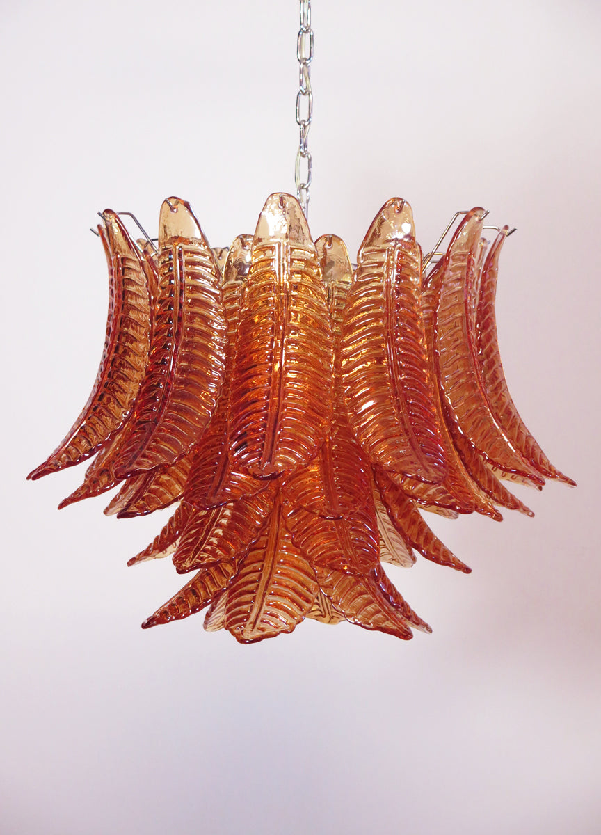 Murano Chandelier – 36 Yellow Felci Glass – Murano Classics