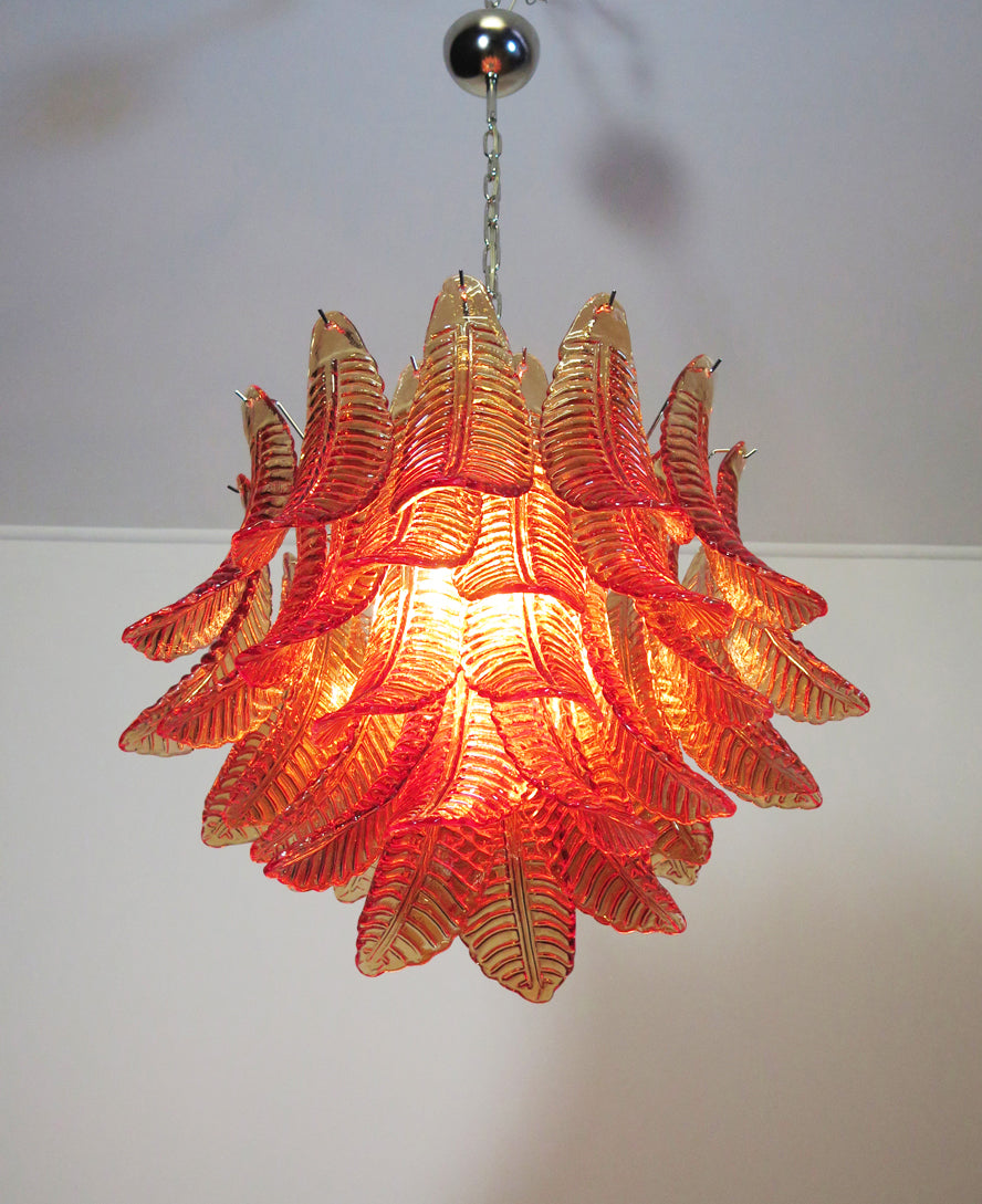 Murano Kroonluchter – 36 Gele Felciglas – detail 2 – Murano Classics