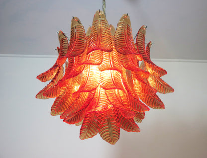 Murano Lysekrone | 36 Gule Felciglass