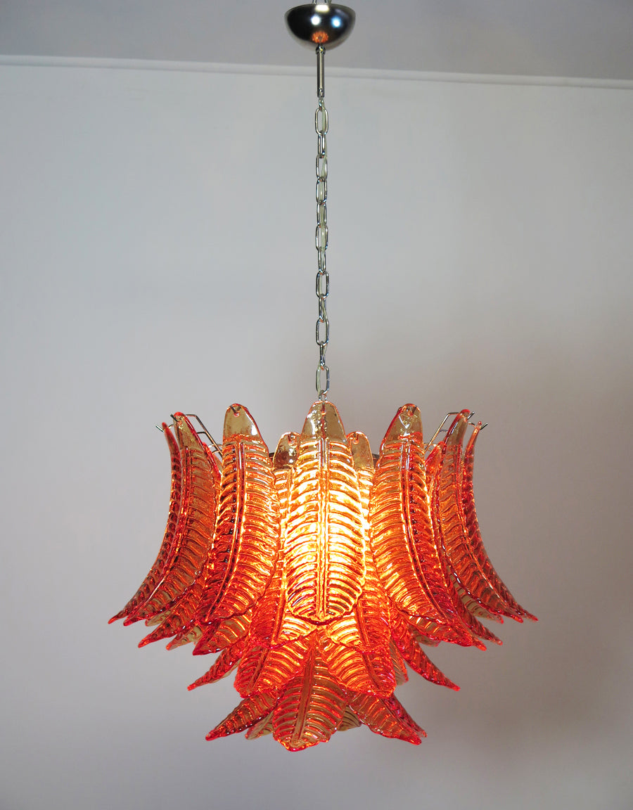 Murano Kroonluchter – 36 Gele Felciglas – detail 5 – Murano Classics