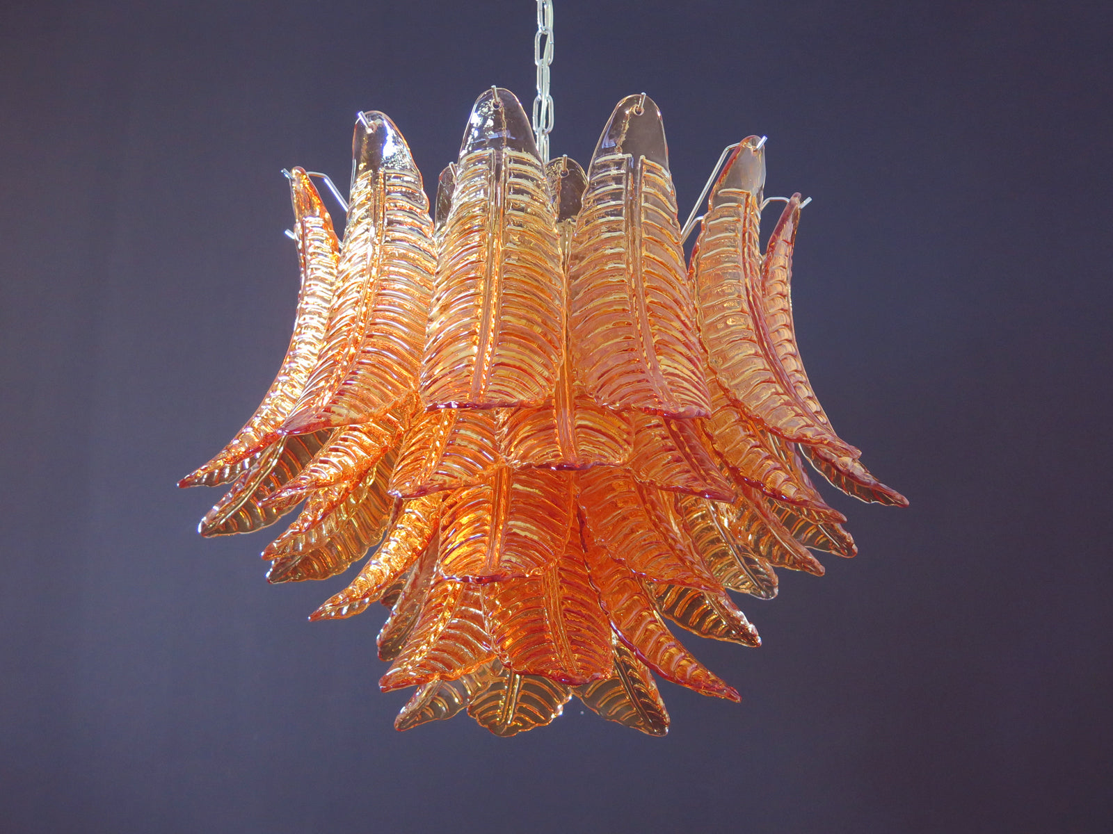 Murano Kroonluchter – 36 Gele Felciglas – detail 7 – Murano Classics