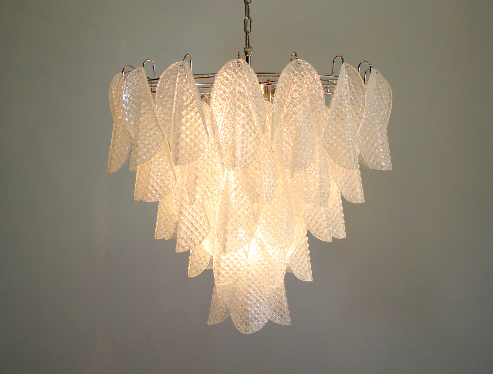 Murano Lysekrone | 50 Klare Rondiniglass