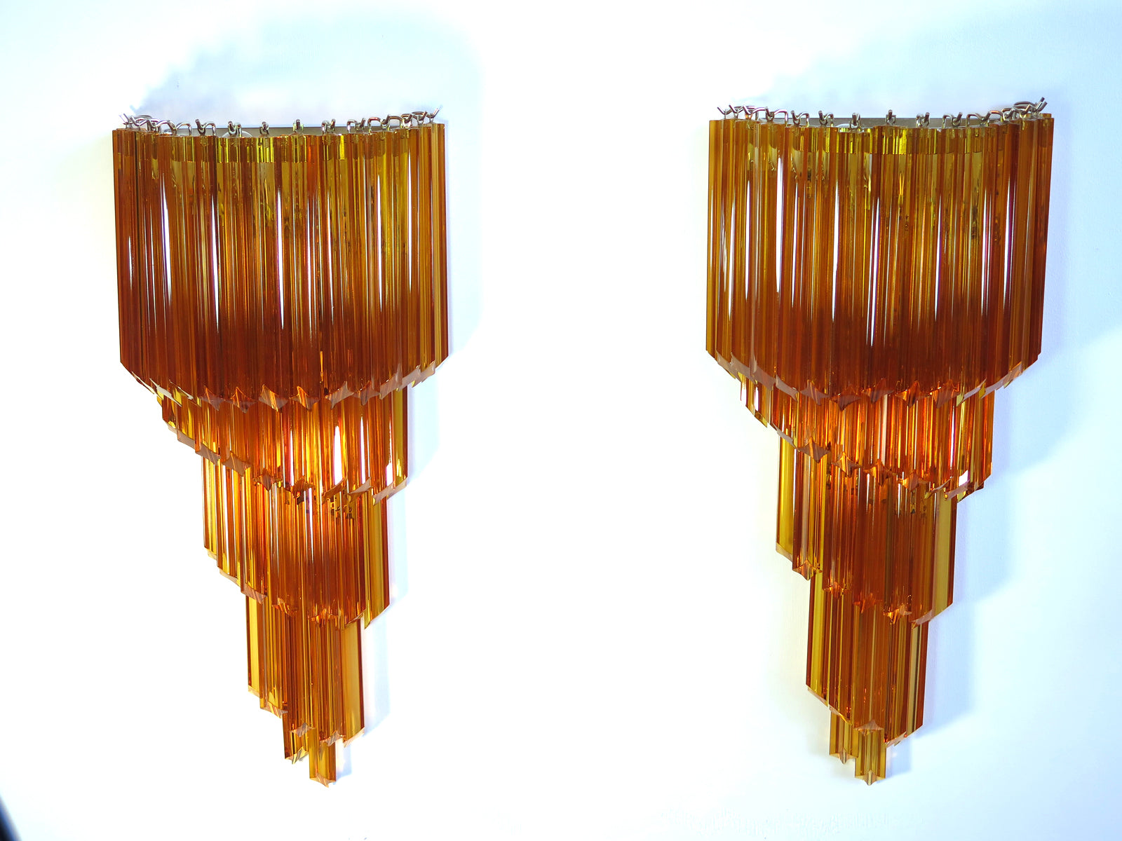 Murano Wall Lamp | 41 Yellow Prism Glass | Set of 2