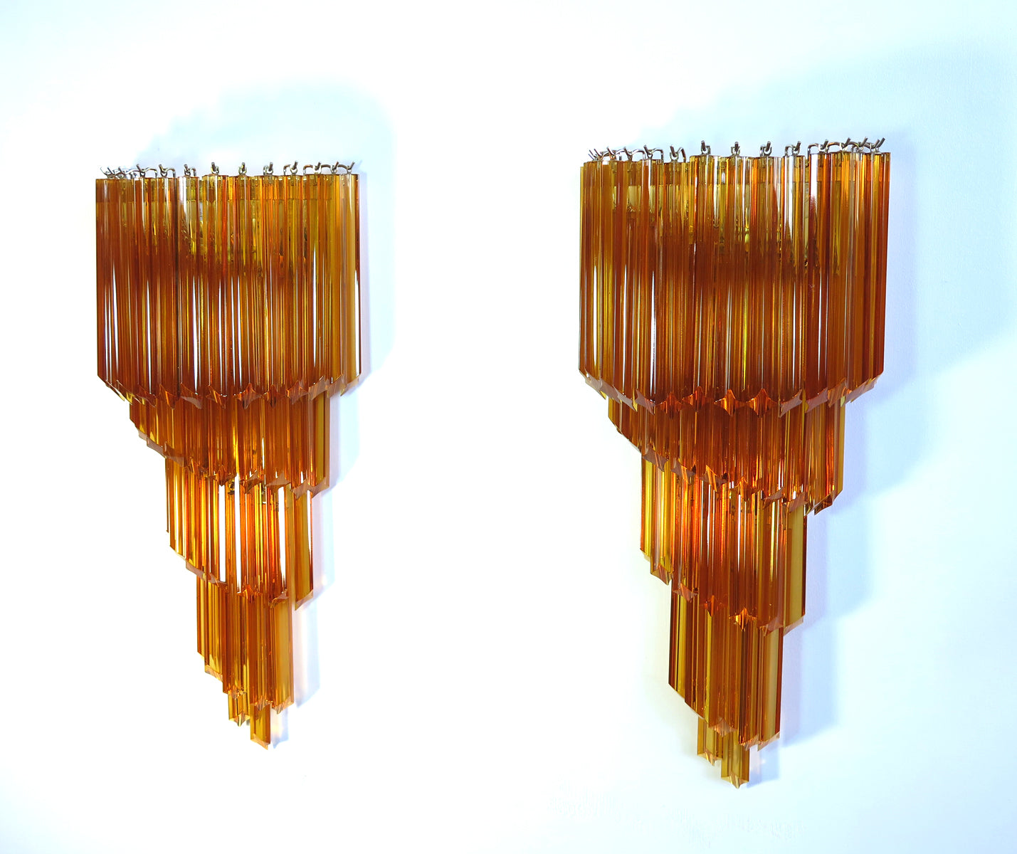 Murano Wall Lamp | 41 Yellow Prism Glass | Set of 2