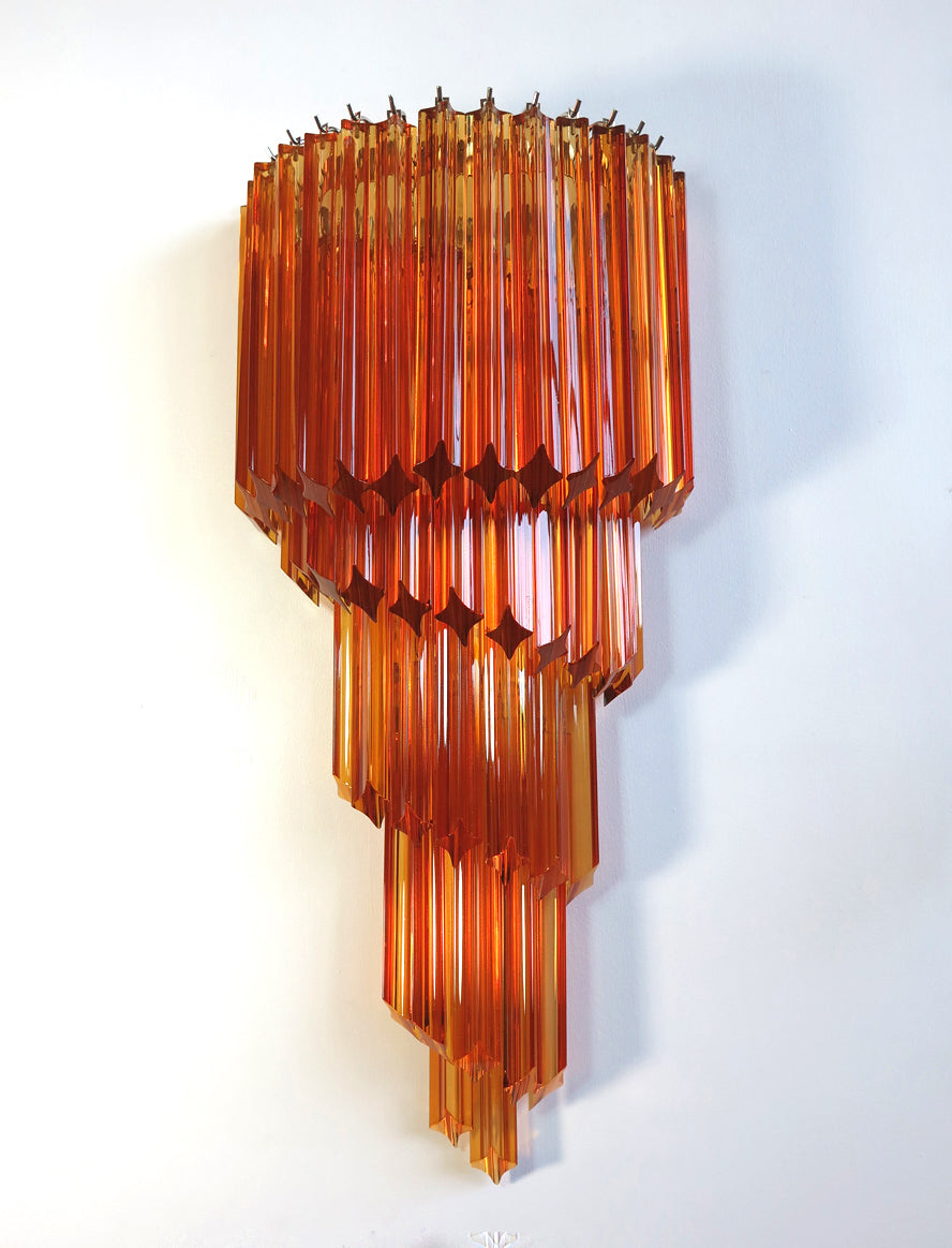 Murano Wall Lamp | 41 Yellow Prism Glass | Set of 2