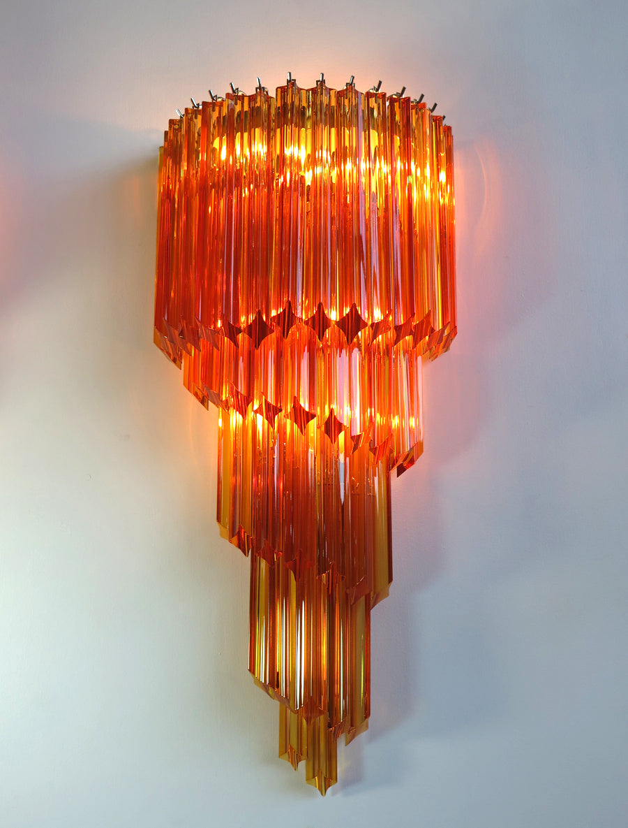 Murano Wall Lamp | 41 Yellow Prism Glass | Set of 2