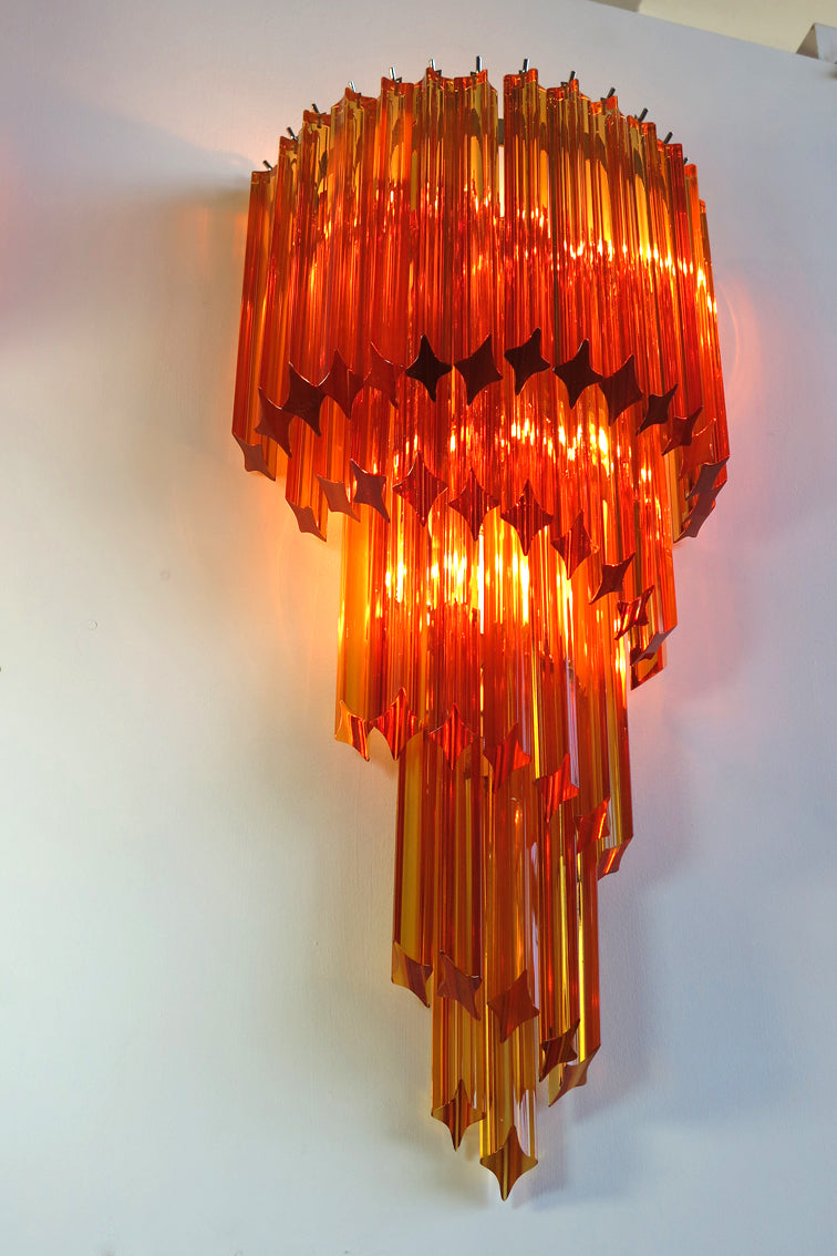 Murano Wall Lamp | 41 Yellow Prism Glass | Set of 2