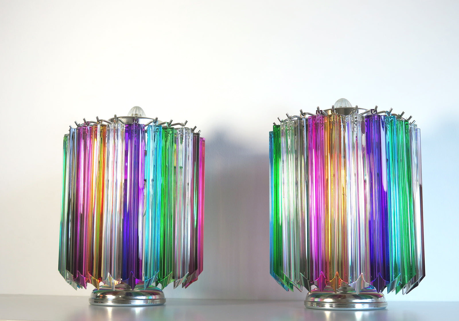 Murano Bordlampe | 24 Multifarge Prismeglass