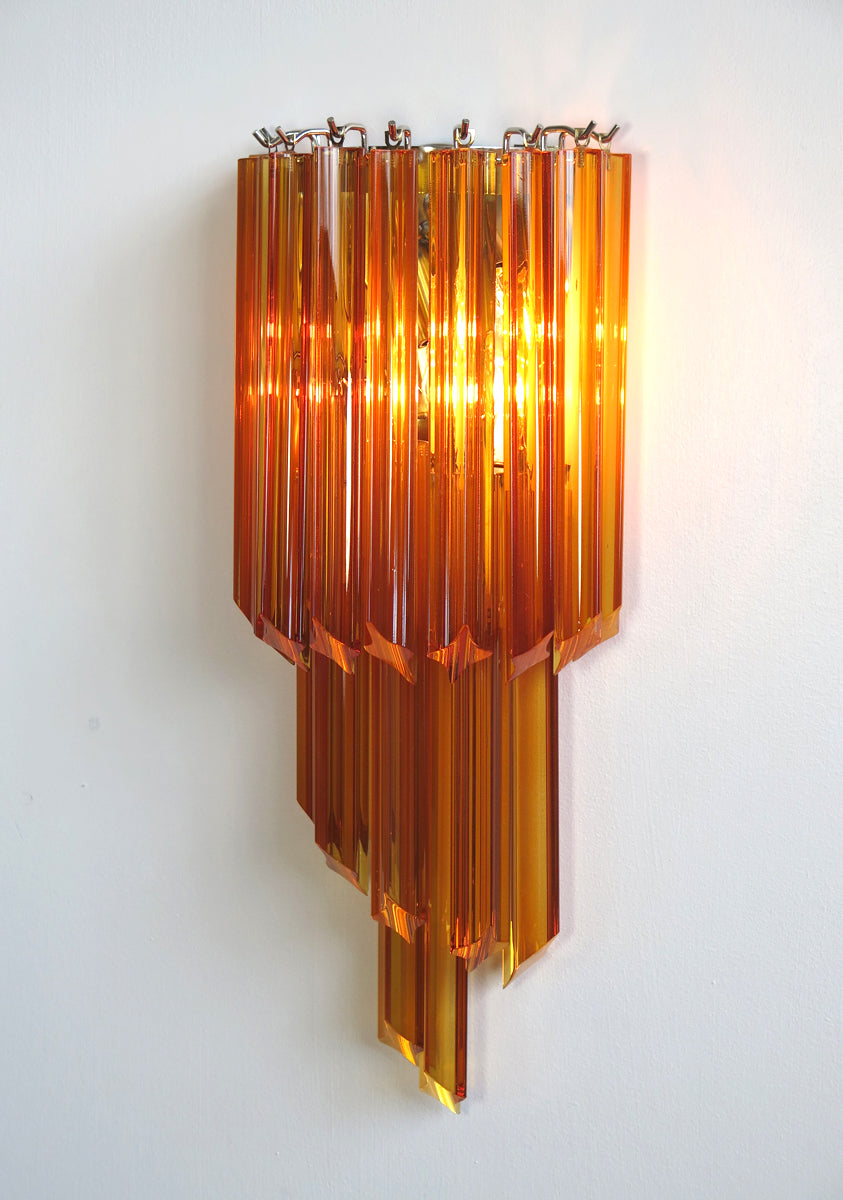 Murano Wall Lamp | 32 Yellow Prism Glass | Set of 2