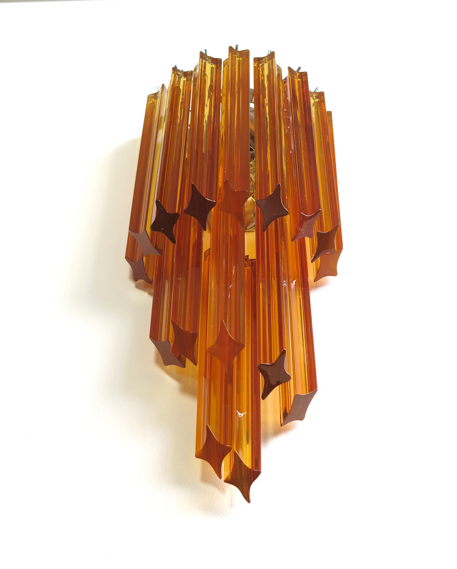 Murano Wall Lamp | 32 Yellow Prism Glass | Set of 2