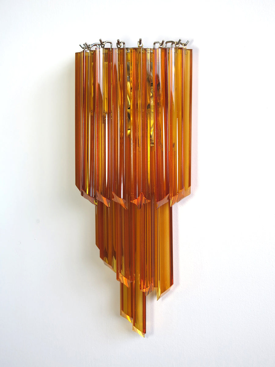 Murano Wall Lamp | 32 Yellow Prism Glass | Set of 2