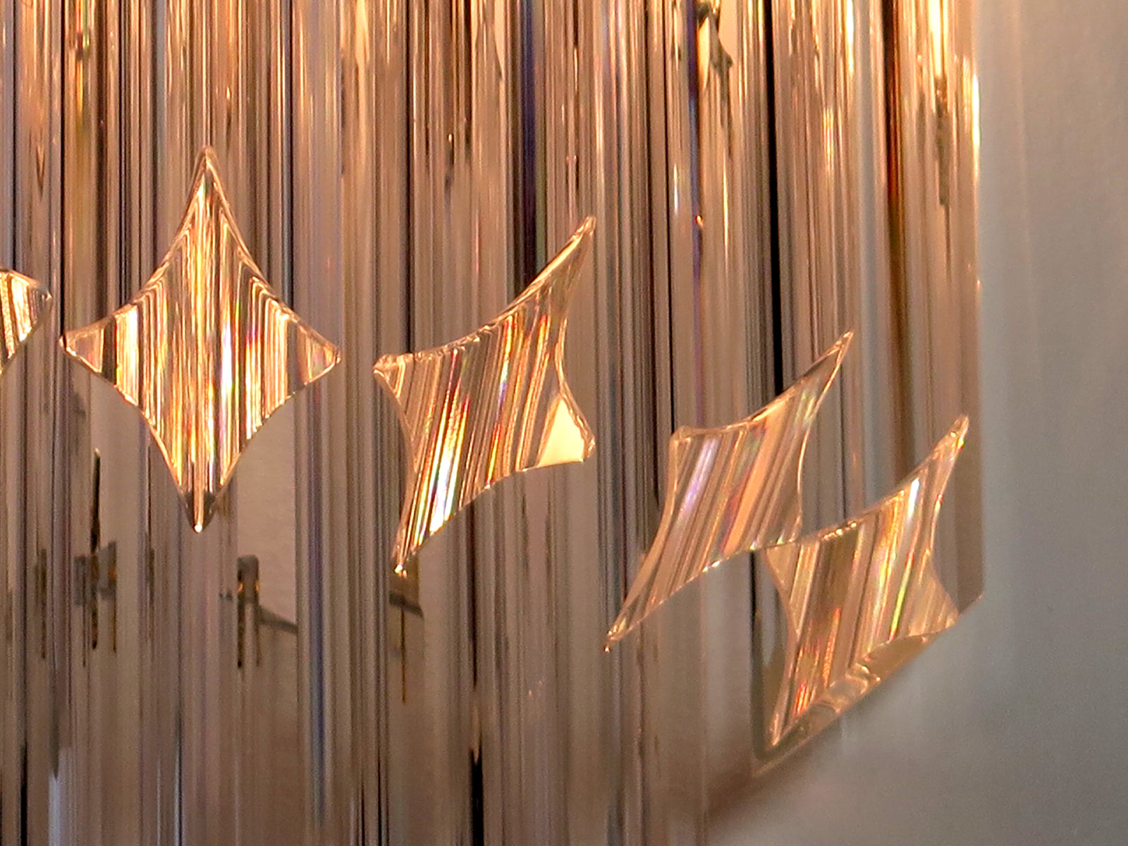 Murano Wall Lamp | 32 Clear Prism Glass | Set of 2