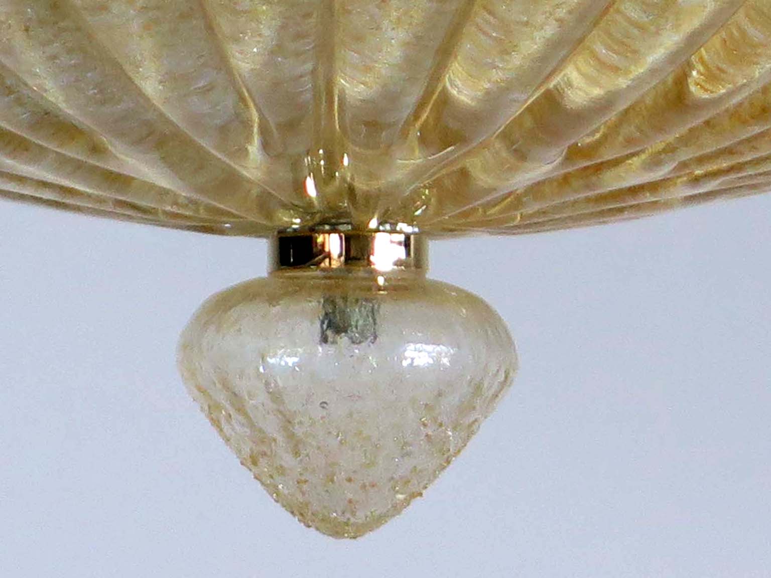 Murano Taklampe – 25 Gule Barovier – detalj 5 – Murano Classics