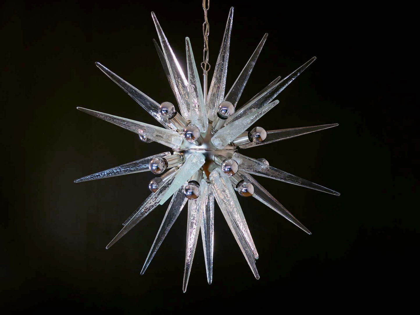 Murano Lysekrone | 31 Klare Sputnik