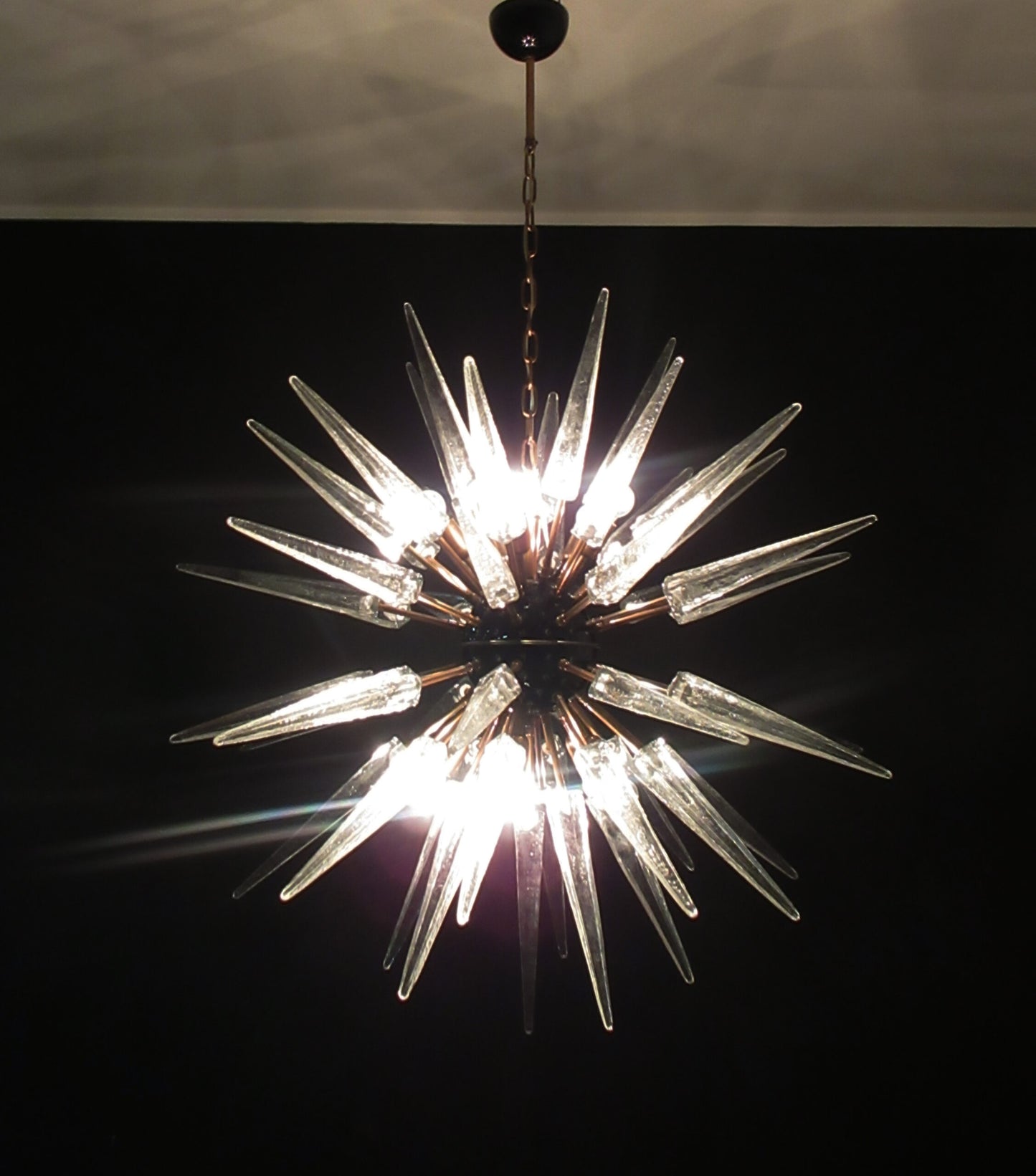 Murano Lysekrone | 51 Klare Sputnik