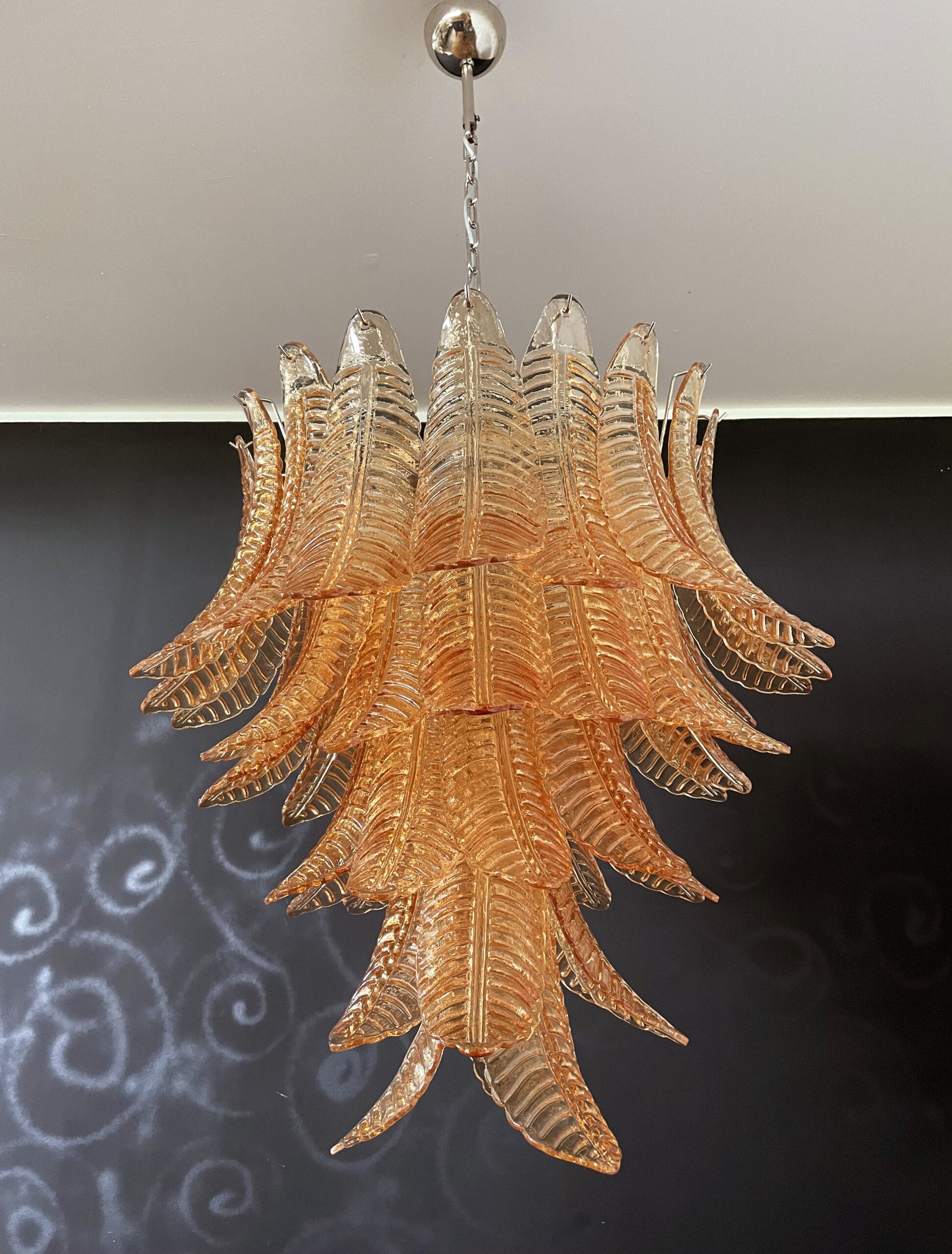 Murano Lysekrone | 52 Gule Felciglass