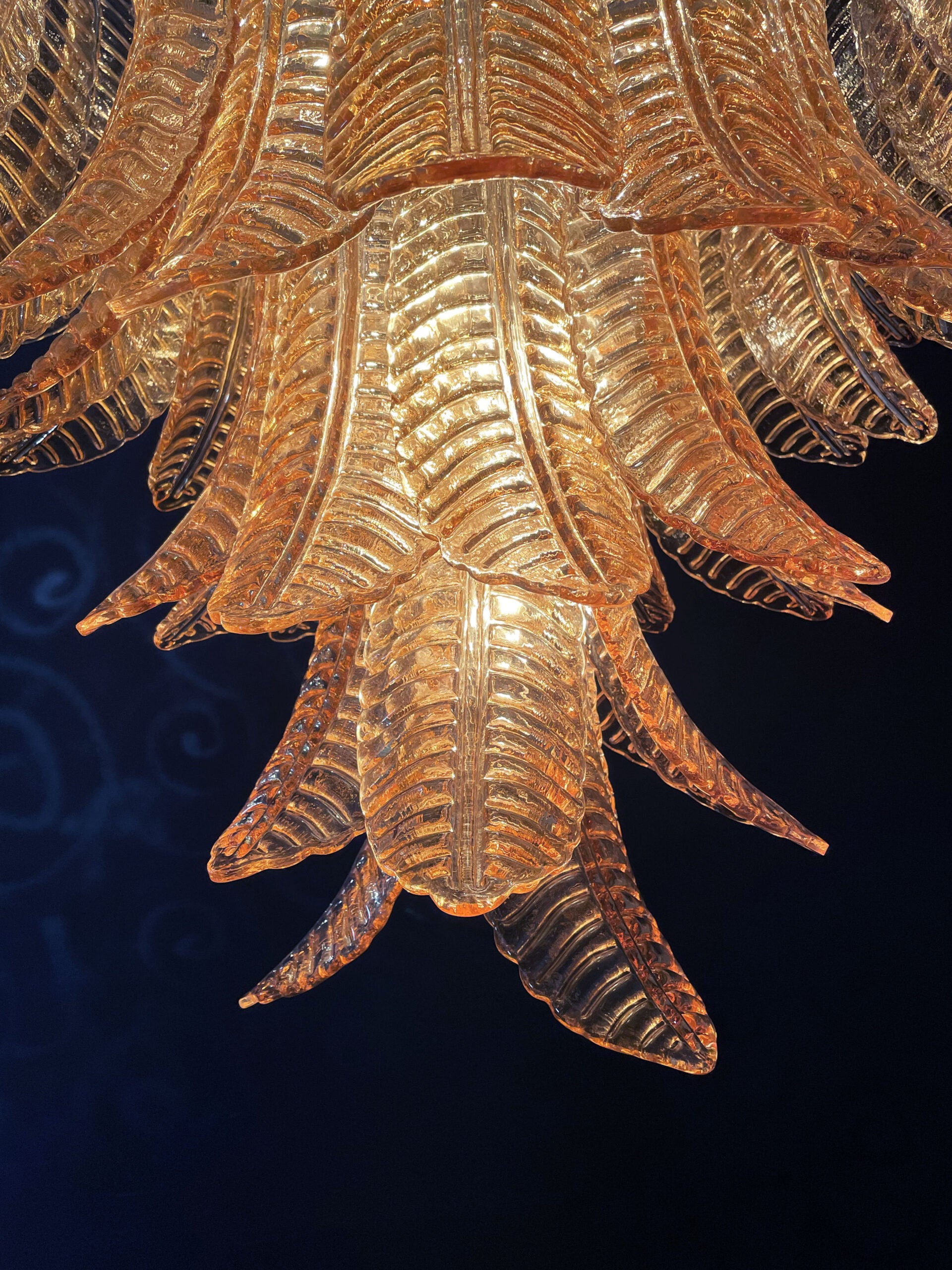 Murano Lysekrone | 52 Gule Felciglass