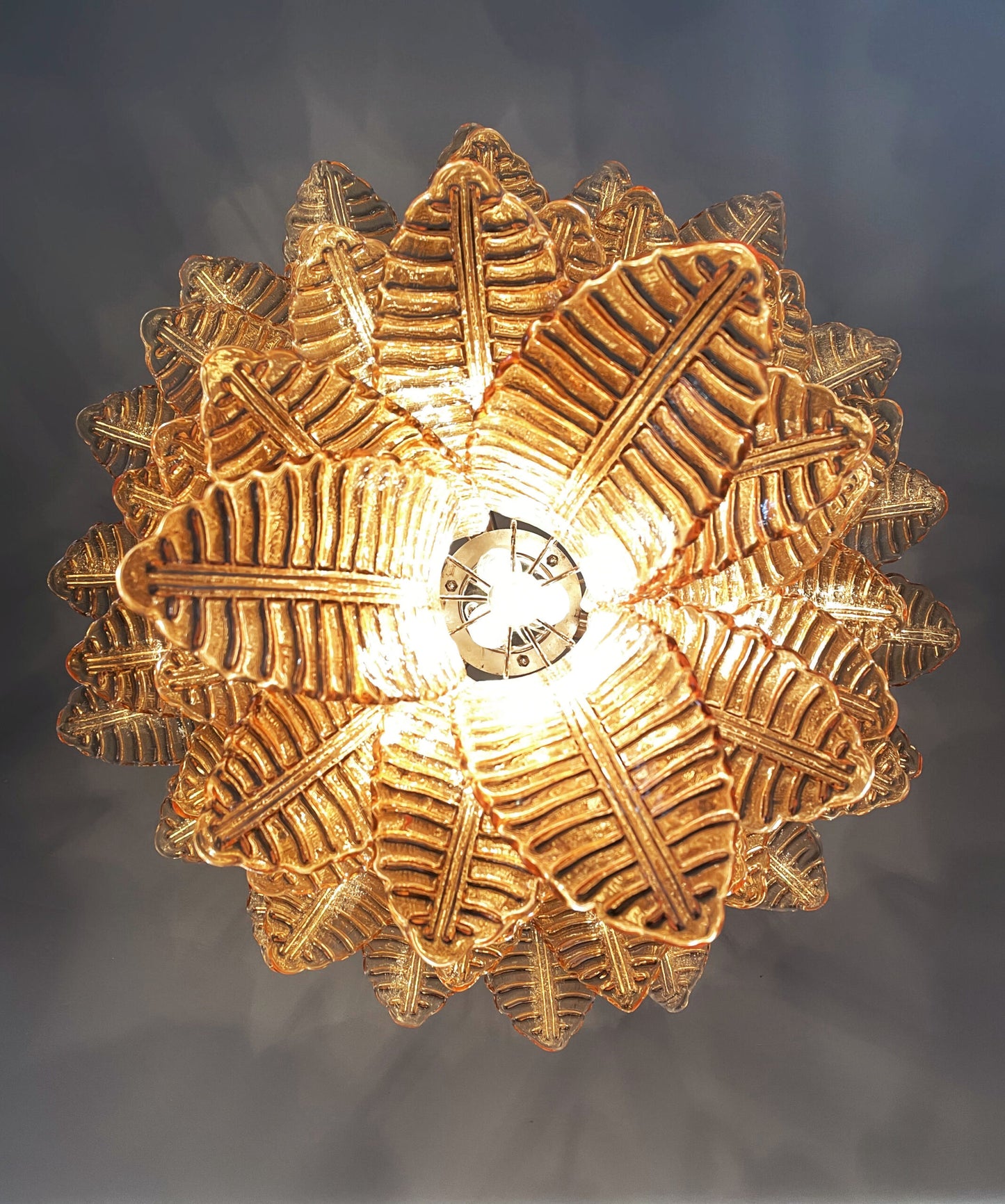 Murano Lysekrone | 52 Gule Felciglass