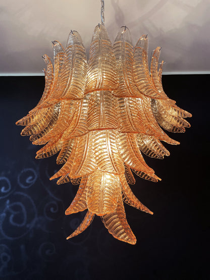 Murano Lysekrone | 52 Gule Felciglass