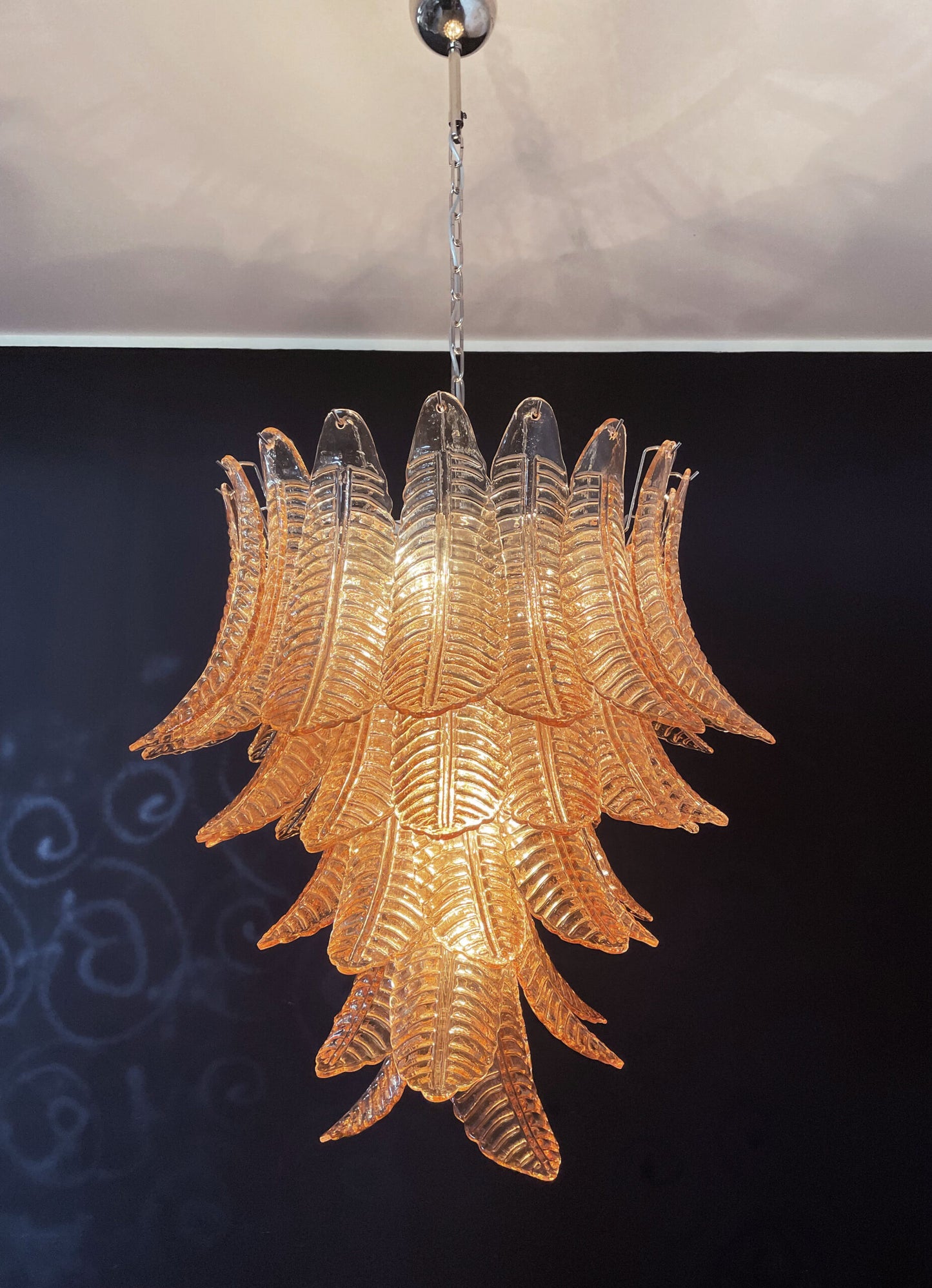 Murano Lysekrone | 52 Gule Felciglass