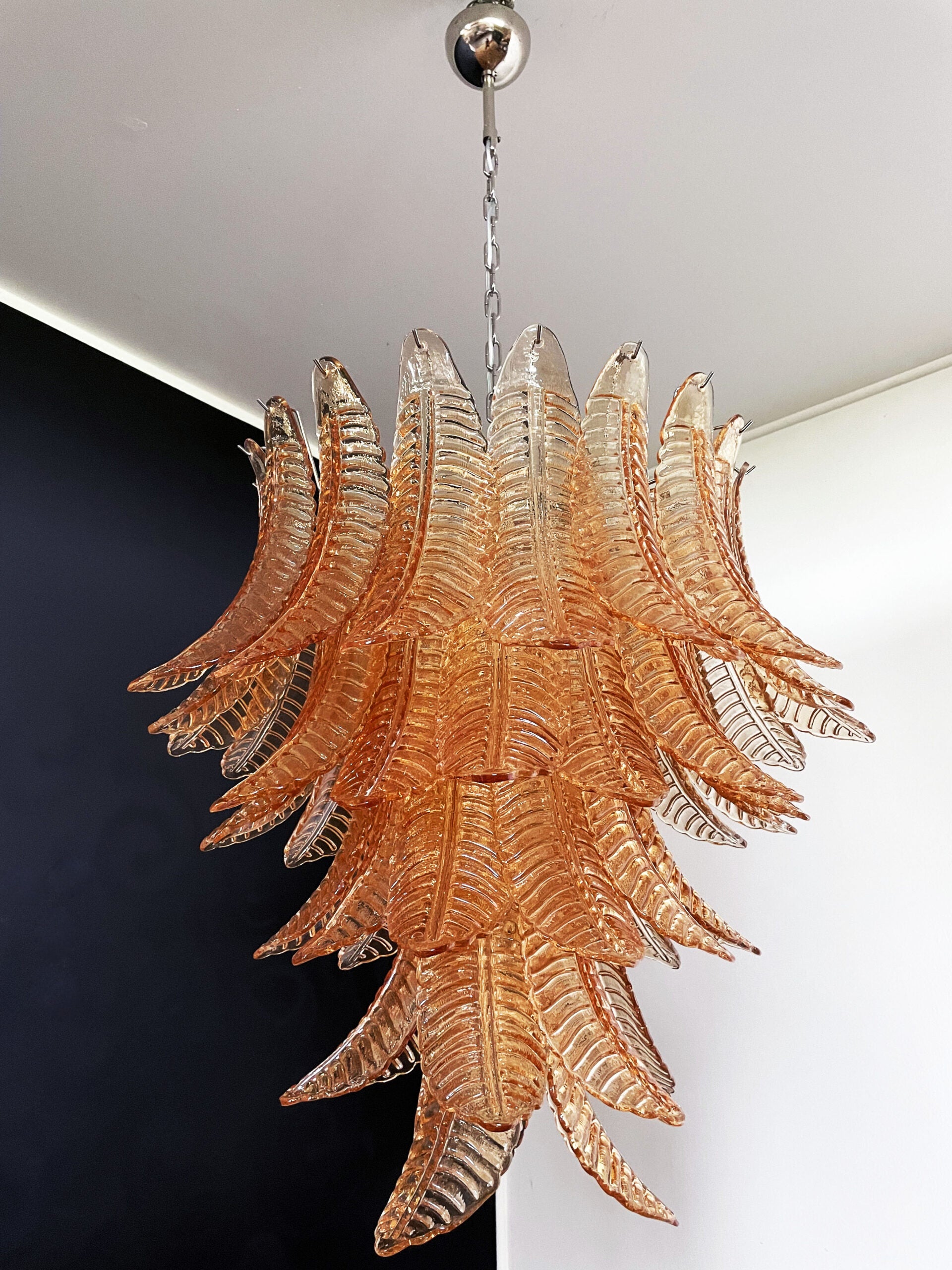 Murano Kroonluchter – 52 Gele Felciglazen – detail 9 – Murano Classics