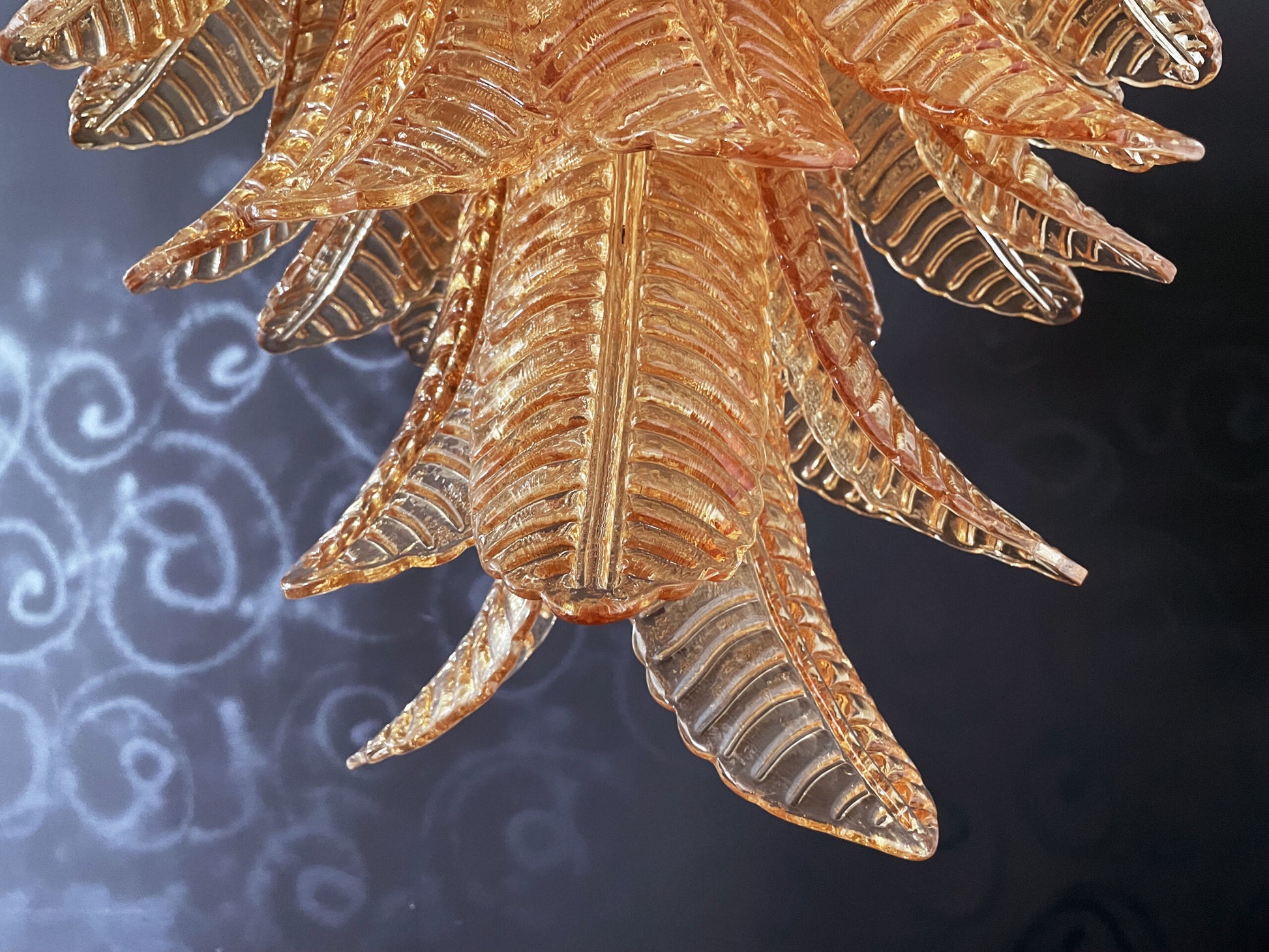 Murano Lysekrone | 52 Gule Felciglass