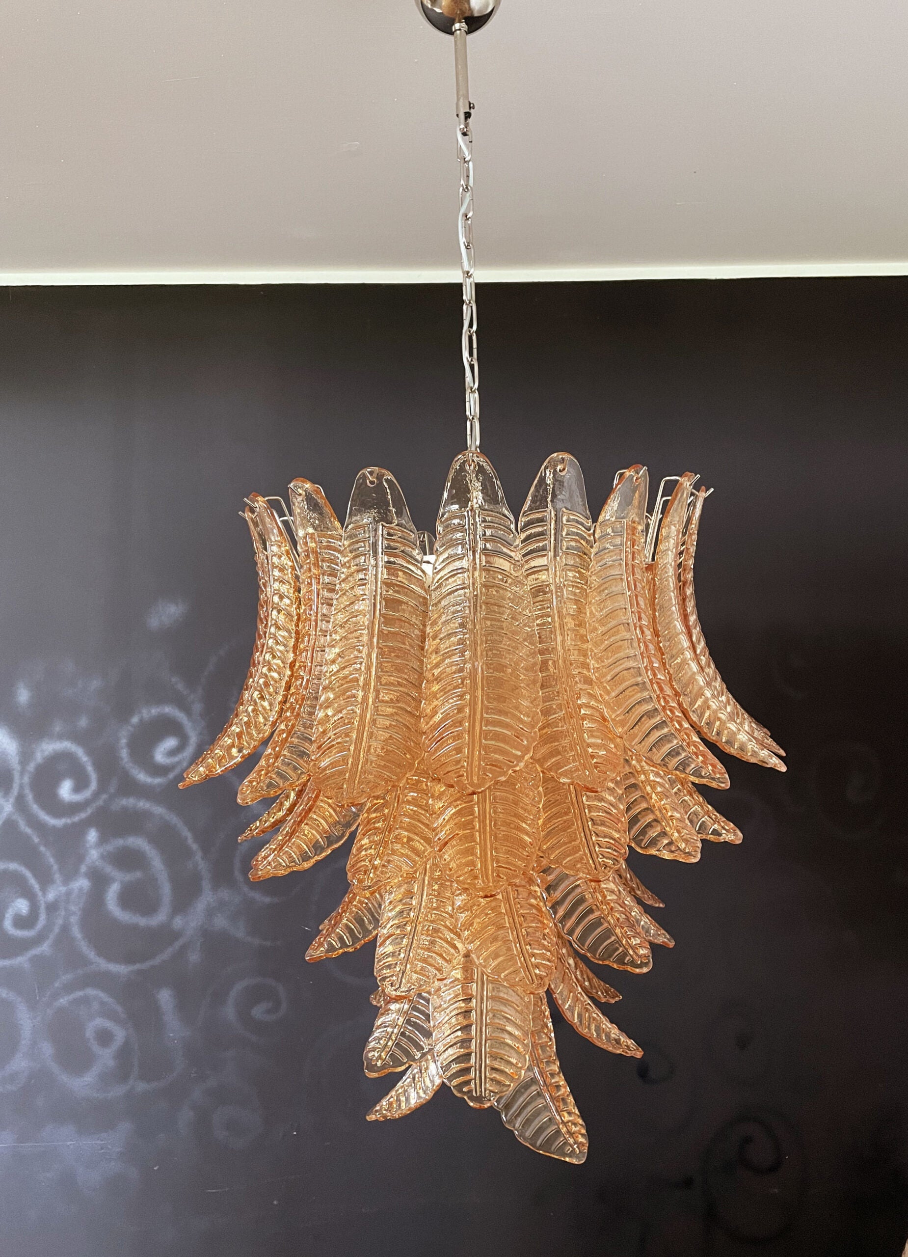 Murano Kroonluchter – 52 Gele Felciglazen – detail 3 – Murano Classics