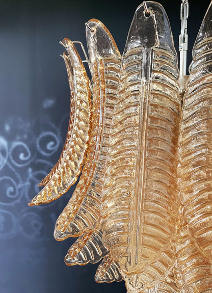 Murano Lysekrone | 52 Gule Felciglass