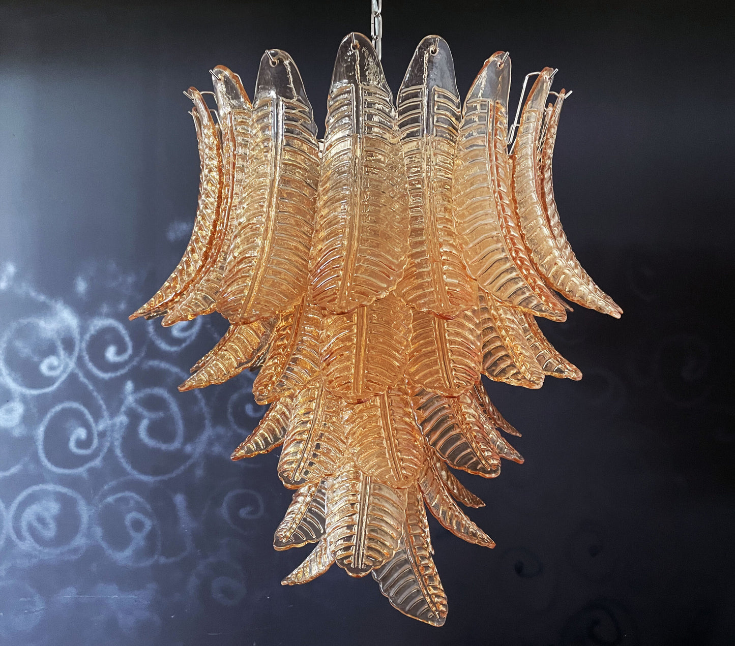 Murano Lysekrone | 52 Gule Felciglass