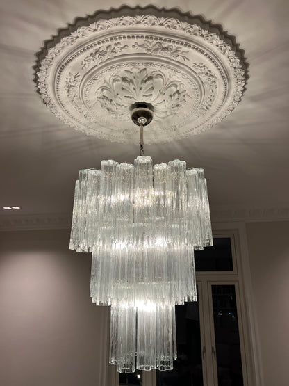 Murano Chandelier | 48 Clear Glass Tubes