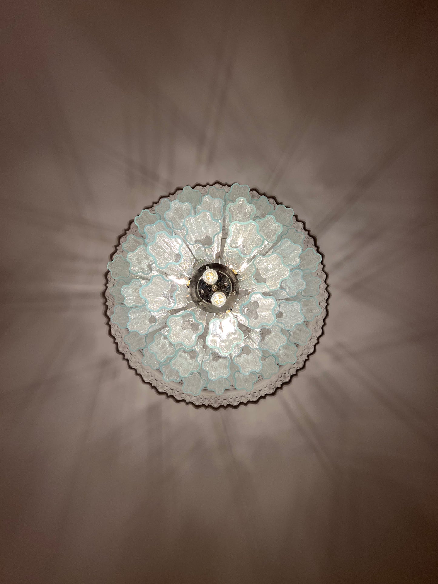 Murano Chandelier | 48 Clear Glass Tubes