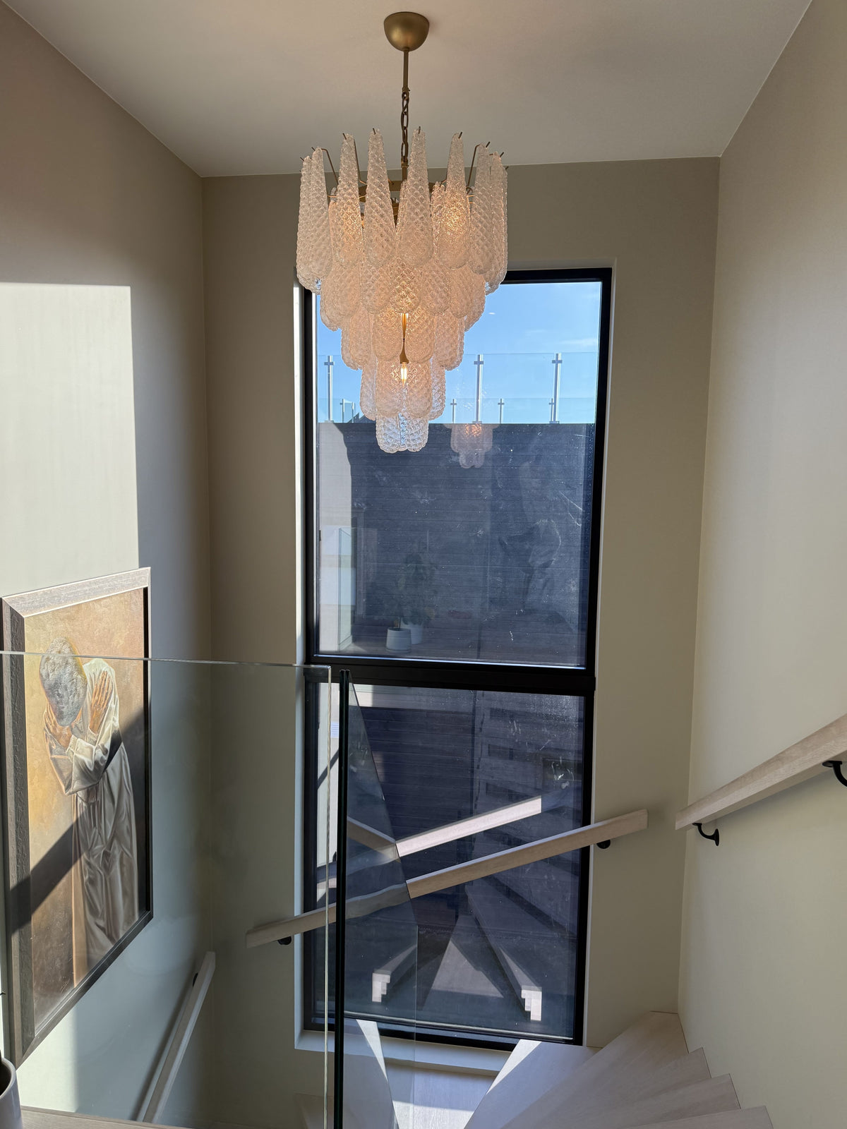 Murano Chandelier | 52 Clear Drop Glass