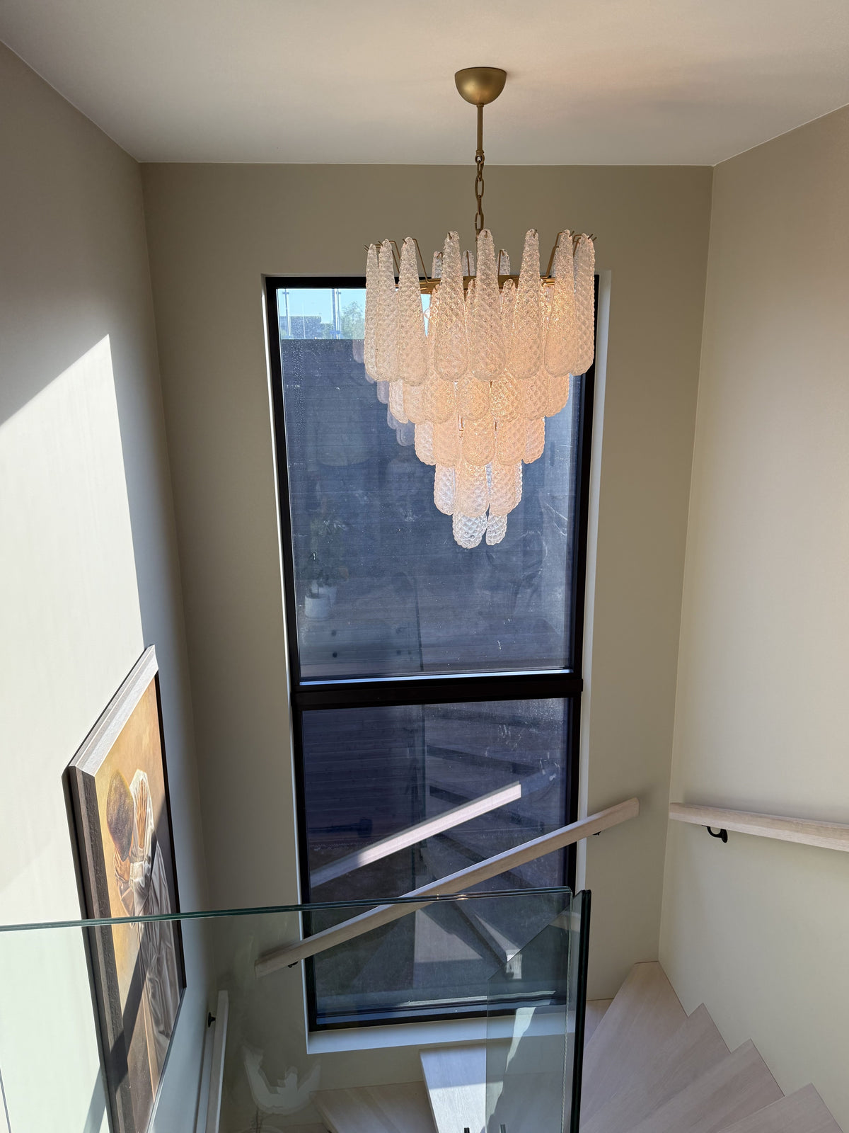 Murano Chandelier | 52 Clear Drop Glass
