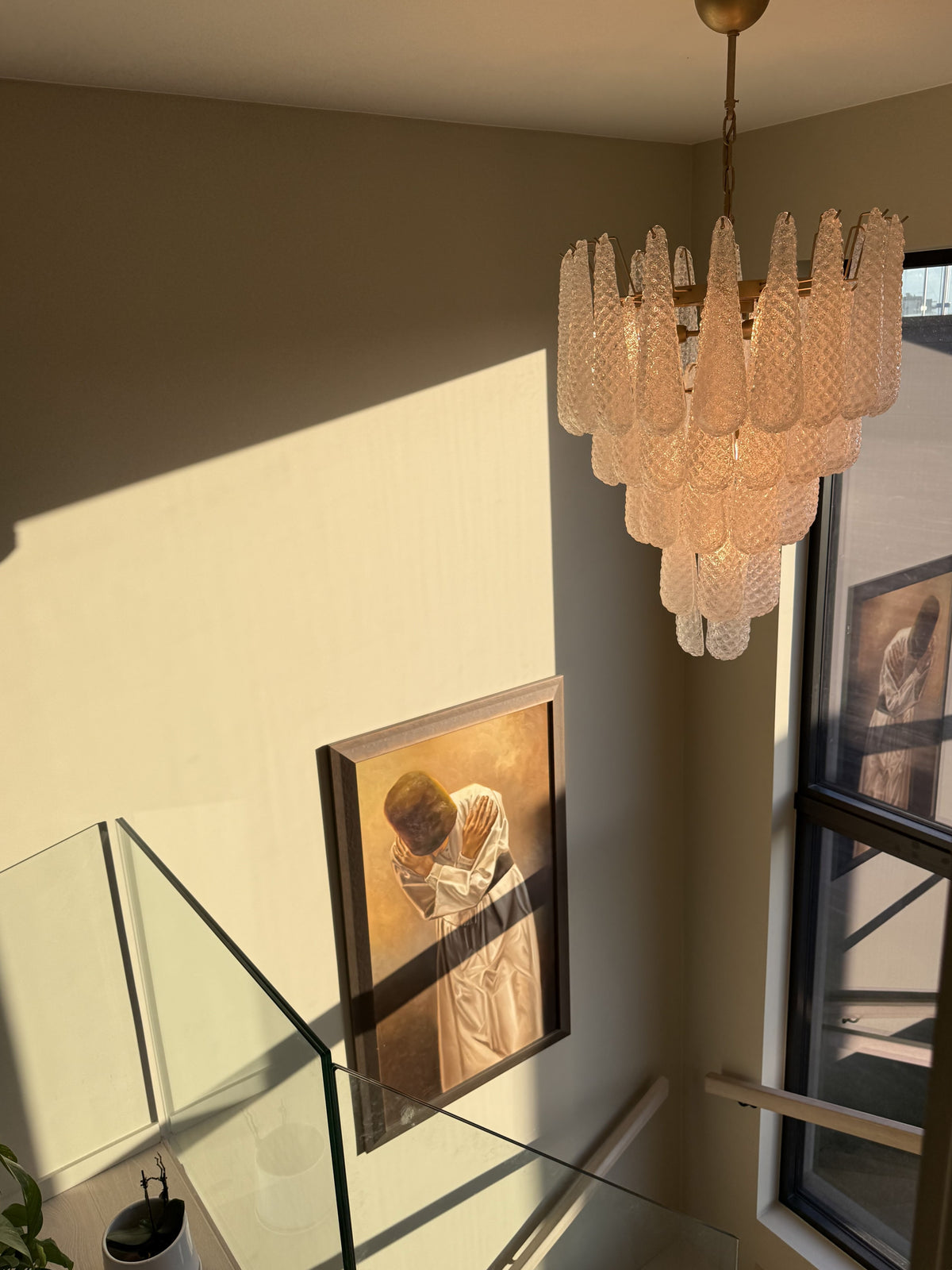 Murano Chandelier | 52 Clear Drop Glass