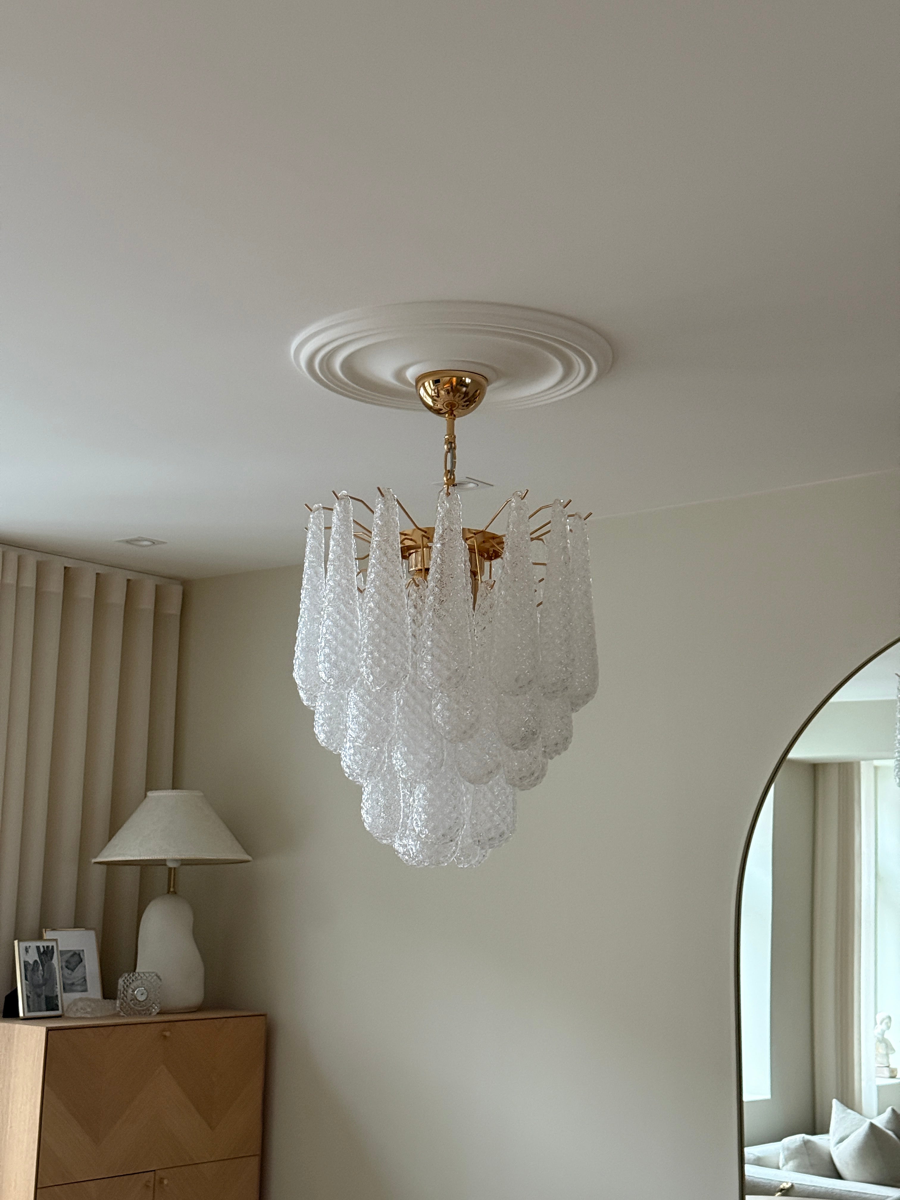 Murano Chandelier | 41 Clear Drop Glass